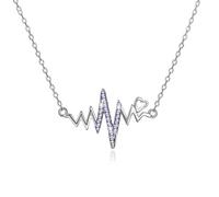 Real 925 Gioielli in Argento Sterling alla Piccole collane a Catena delle Onde per Il Matrimonio da Donna