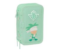safta Real Betis Balompe Prescolastico - Astuccio scolastico con 37 utensili inclusi, ideale per bambini da 5 a 14 anni, comodo e versatile, qualità e resistenza, 12,5 x 5,5 x 19,5 cm