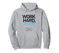 Real Broker Work Hard Be Kind Valore Core Nero e Blu Felpa con Cappuccio