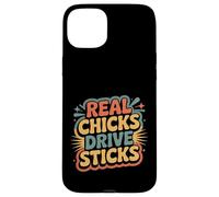 Real Chicks Drive Sticks Manual Car Woman Driver - Custodia per iPhone 15 Plus