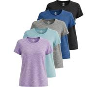 Real Essentials 5 Pezzi: Top a Girocollo da Donna. - Multicolore - M