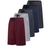 Real Essentials - Confezione da 5 Pantaloncini Sportivi da Uomo Dry-Fit, Resistenti al Sudore, Set E., 3XL