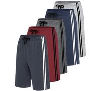 Real Essentials Men’s 5 Pack: 9" Dry-Fit Shorts - Athletic Gym, Workout, Basketball, Running, Casual Lounge Active Pockets, Set 3, XL