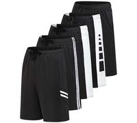 Real Essentials - Pantaloncini da Palestra, Pantaloncini da Tennis Uomo | Elasticizzato, lungo, comodo, con coulisse, tasche, sudore, estate, lounge, pigiama, sonno, calcio, escursionismo, pista