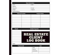 Real Estate Client Log Book: Real Estate Agent New Client Intake Form | real estate supplies.