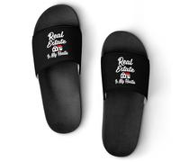 Real Estate Is My Hustle - Pantofole da donna da uomo, per doccia, bagno, Stile:, 39 EU