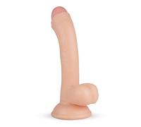 Fallico Ultra-realistico Vince con Prepuzio e Testicoli - 19,5cm (Tonalità Naturale)