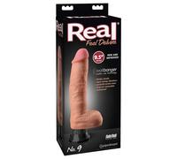 Real Feel Deluxe No.9 - vibratore realistico con testicoli (naturale)