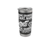 Real Grandpas Ride Motorcycles Funny Biker dad Motorcycle Bicchiere termico in acciaio inox doppia parete