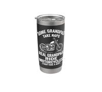 Real Grandpas Ride Motorcycles Funny Biker dad Motorcycle Bicchiere termico in acciaio inox doppia parete