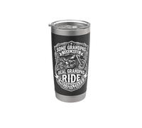 Real Grandpas Ride Motorcycles Funny Biker dad Motorcycle Bicchiere termico in acciaio inox doppia parete