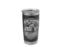 Real Grandpas Ride Motorcycles Funny Biker dad Motorcycle Bicchiere termico in acciaio inox doppia parete