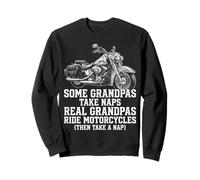 Real Grandpas Ride Motorcycles Funny Biker Dad Motorcycle Felpa