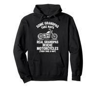 Real Grandpas Ride Motorcycles Funny Biker Dad Motorcycle Felpa con Cappuccio