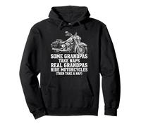 Real Grandpas Ride Motorcycles Funny Biker Dad Motorcycle Felpa con Cappuccio