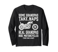 Real Grandpas Ride Motorcycles Funny Biker Dad Motorcycle Maglia a Manica