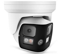 Real HD Telecamera di sicurezza IP Poe con doppia lente da 8 MP 4 K, grandangolo panoramico a 180 gradi, visione notturna a colori, H.265, IP66, conforme NDAA