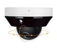 Real HD Telecamera IP mini PTZ Dome PoE da 6 MP per esterni con inclinazione panoramica, zoom 3X, obiettivo varifocale motorizzato da 2,8-8 mm, H.265, IP66, conforme NDAA