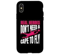 Real Heroes Don't Need A Cape To Fly Ragazza Portiere Custodia per iPhone X/XS