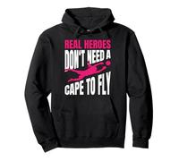 Real Heroes Don't Need A Cape To Fly Ragazza Portiere Felpa con Cappuccio