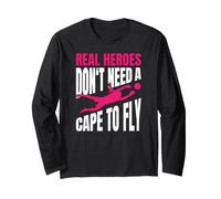 Real Heroes Don't Need A Cape To Fly Ragazza Portiere Maglia a Manica