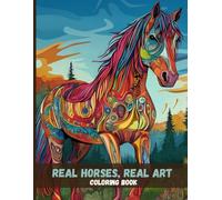 Real Horses, Real Art: Adult Coloring Book Featuring Lifelike Equine Illustrations