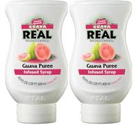 Reàl Infused Exotics, Guava, 500 ml, Sciroppo di Guava del Sud Africa, Vegano, Squeeze Bottle, Ideale per Cocktail, Punch, Mocktail e Ricette Tropicali (Confezione da 2)