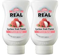 Reàl Infused Exotics, Lychee, 500 ml, Sciroppo di Lychee Sudafricano, Vegano e Gluten Free, Squeeze Bottle, Ideale per Cocktail, Mix Tropicali, Dessert e Bevande (Confezione da 2)