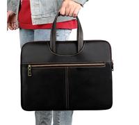 Real Leather Men's Briefcase 15.6 "computer Storage Large Capacity Business Office Lightweight Handbag(Color12)