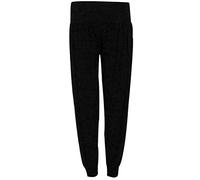 REAL LIFE FASHION LTD Pantaloni da donna con risvolto, larghi, harem Ali Baba, Nero , 52-54