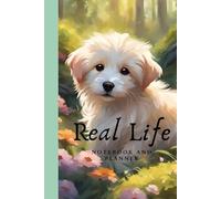 Real life notebook puppy design: Undated daily planner for dog lovers