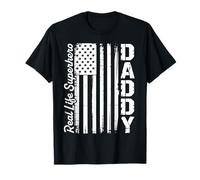 Real Life Superhero Distressed Daddy Bandiera Americana Vintage Maglietta
