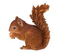 Real Life XRL-RS01-F - Decorazione per la casa o il giardino, in resina, motivo: scoiattolo rosso