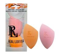 Real LUVIXA - Spugna per trucco ipoallergenica, senza lattice, per fondotinta, correttore, cipria e fard, design ergonomico con schiuma di alta qualità, 1 x 2 pezzi