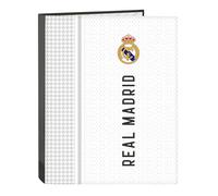 Ring Binder Real Madrid C.F. White Grey A4 26.5 X 33 X 4 Cm NUOVO