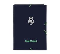 REAL MADRID 2° KIT 25/26 - Cartella portadocumenti con 3 alette, ideale per bambini di diverse età, comoda e versatile, qualità e resistenza, 26x36,5 cm