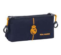 Real Madrid 2a attrezzatura 24/25 - Beauty case scuola per bambini, con cerniera semplice, ideale per bambini di diverse età, comodo e versatile, qualità e resistenza, 22 x 8 x 10 cm, colore blu
