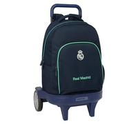 Real Madrid 2a squadra 25/26 - Zaino grande con ruote, Compact Evoluzione, rimovibile, ideale per bambini di diverse età, comodo e versatile, qualità e resistenza, 33 x 22 x 45 cm