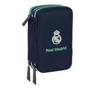 Real Madrid 2a squadre 25/26 - Astuccio scuola con 37 utili inclusi, astuccio per bambini, ideale per bambini dai 5 ai 14 anni, comodo e versatile, qualità e resistenza, 12,5 x 5,5 x 19,5 cm