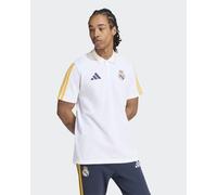 Real Madrid Adidas Polo Maglia DNA 3-Stripes Bianco 2026 UOMO Cotone