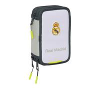 Real Madrid Attrezzature 25/26 - Astuccio scolastico con 37 utensili inclusi, astuccio per bambini, ideale per bambini dai 5 ai 14 anni, comodo e versatile, qualità e resistenza, 12,5 x 5,5 x 19,5 cm