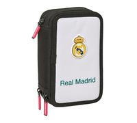 Real Madrid Attrezzature 26/27 - Astuccio scolastico con 37 utensili inclusi, astuccio per bambini, ideale per bambini dai 5 ai 14 anni, comodo e versatile, qualità e resistenza, 12,5 x 5,5 x 19,5 cm