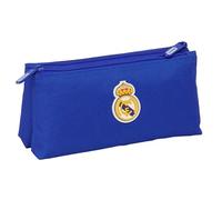 Real Madrid - Beauty case per bambini con cerniera semplice, ideale per bambini di diverse età, comodo e versatile, qualità e resistenza, 22 x 8 x 10 cm