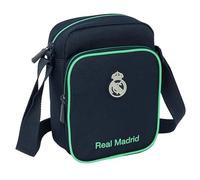 Real Madrid, borsa a tracolla 25/26, con tasca esterna, valigetta portaoggetti, comoda e versatile, qualità e resistenza, 16 x 6 x 22 cm