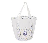 Real Madrid, borsa da spiaggia, zaino, ideale per bambini di diverse età, comoda e versatile, qualità e resistenza, 28 x 28 x 34 cm
