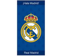 Real Madrid CF Asciugamano 100% Cotone Grande Hala Piscina Spiaggia Bambini Blu