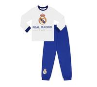 Real Madrid CF Set completo di pigiami da calcio per bambini, bianco, 6-7 Jahre