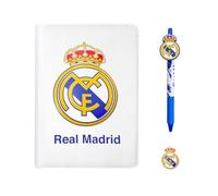 Real Madrid CF Set di Cancelleria, Include Quaderno, Penna e Segnalibro, Set Regalo per Bambini e Ragazzi