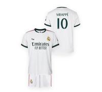 Real Madrid - Conjunto Primera Equipación Temporada 26/27, Blanco, Mbappé, Niños 4 Años - Réplica con Licencia Oficial