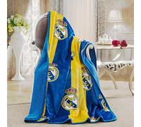 Real Madrid Coperta foderata in sherpa effetto seta, 50 x 60 cm